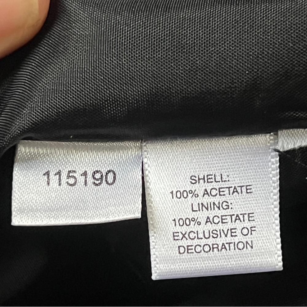 Ann Taylor Sleeveless Strapless Black Acetate Cocktail Dress - Size 4 - Picture 6 of 7